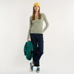Merci - T-shirt Carla - Marine & Vert