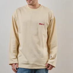 Merci - T-Shirt Ls Aurelien - Beige