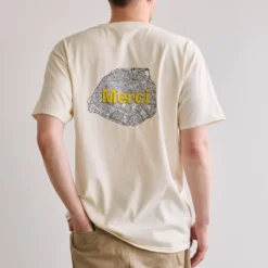 Merci - T-Shirt Maps Paris - Ecru