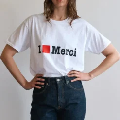 Merci - T-shirt MC I Love Merci - Blanc