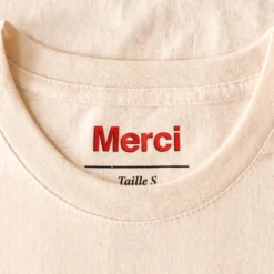 Merci - T-shirt MC Merci - Ecru