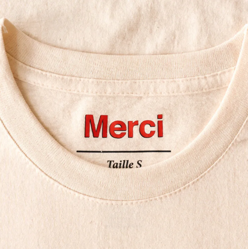 Merci - T-shirt MC Merci - Ecru