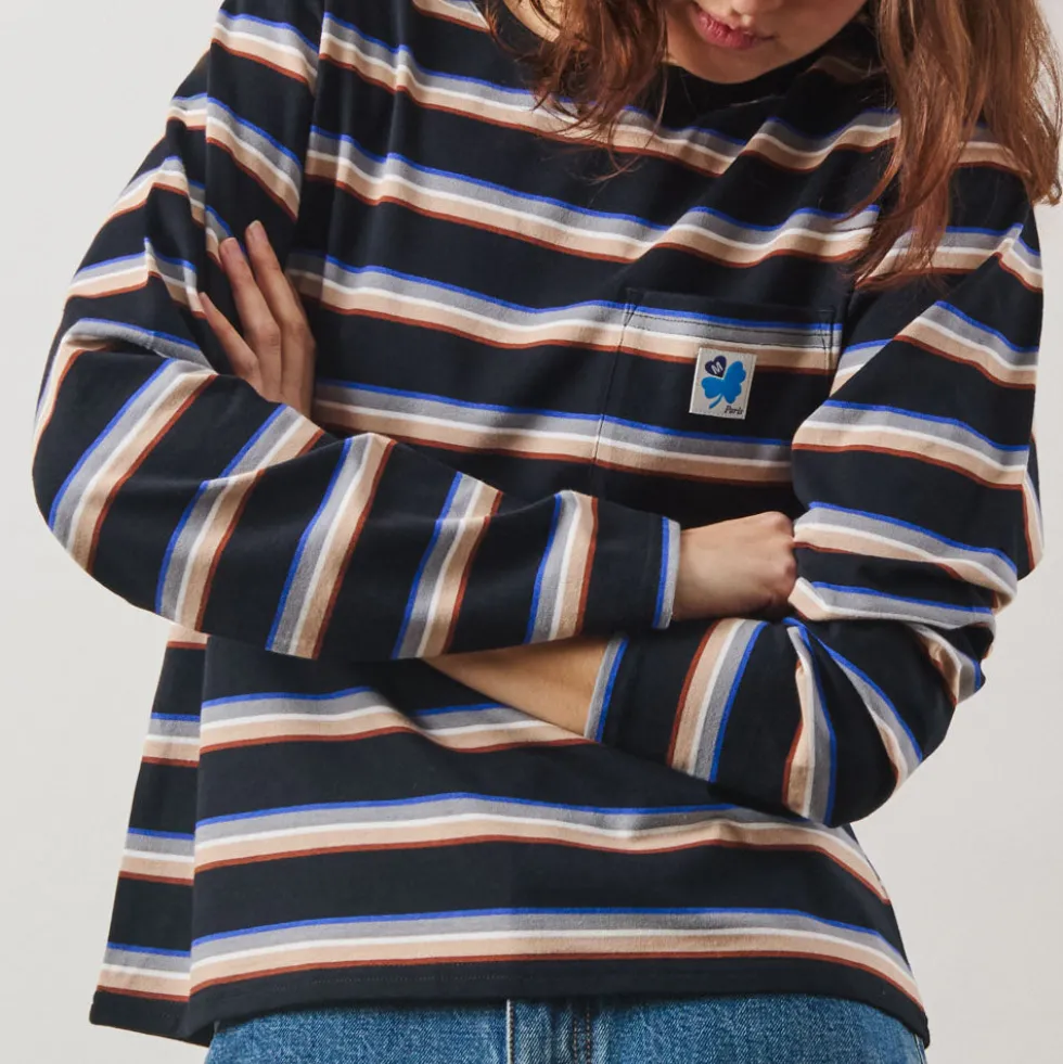 Merci - T-Shirt Nora Stripes - Noir