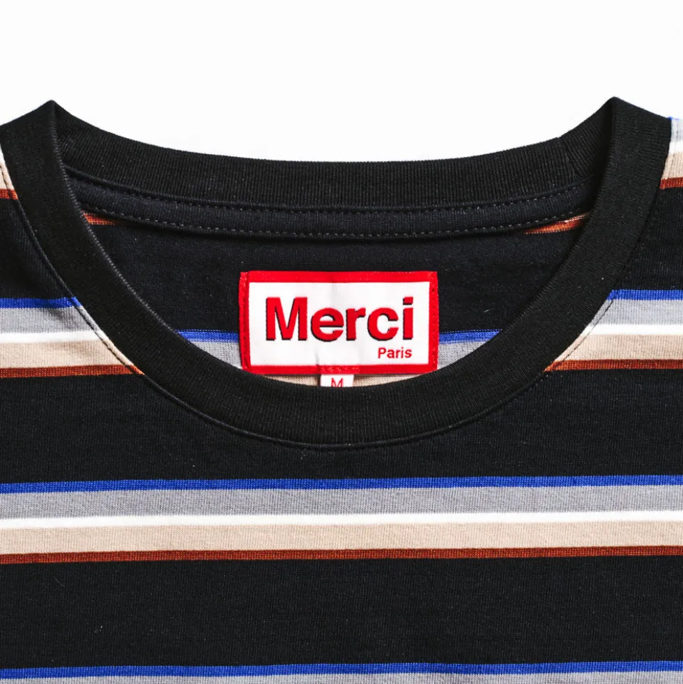 Merci - T-Shirt Nora Stripes - Noir
