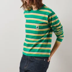 Merci - T-Shirt Nora Stripes - Vert