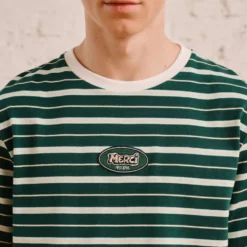 Merci - T-Shirt Rob Rayures - Vert
