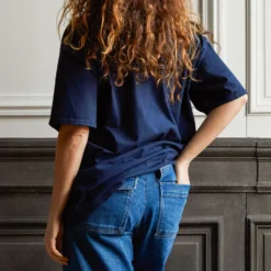 Merci - T-Shirt unisexe Non Merci "Rive Droite" - Bleu Marine
