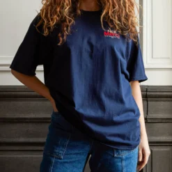 Merci - T-Shirt unisexe Non Merci "Rive Droite" - Bleu Marine