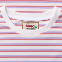 Merci - T-Shirt Vadim Rayé - Blanc & Mauve