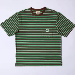 Merci - T-Shirt Vadim Rayé - Marron & Vert