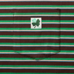 Merci - T-Shirt Vadim Rayé - Marron & Vert