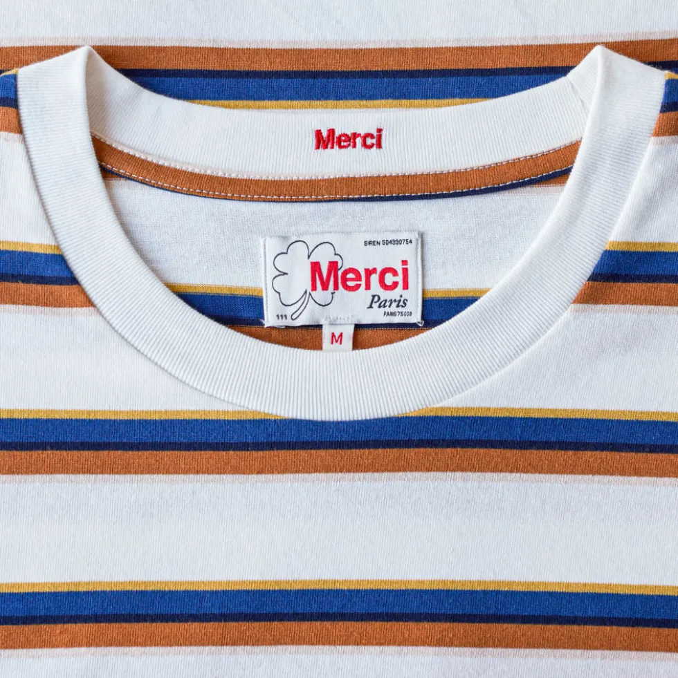 Merci - T-Shirt Vadim Stripes - Crème