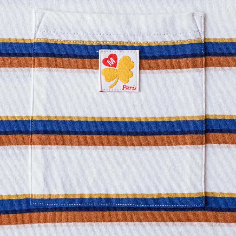 Merci - T-Shirt Vadim Stripes - Crème