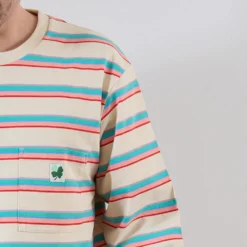 Merci - T-shirt Vadim Stripes LS - Pink