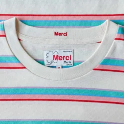 Merci - T-Shirt Vadim Stripes - Rose