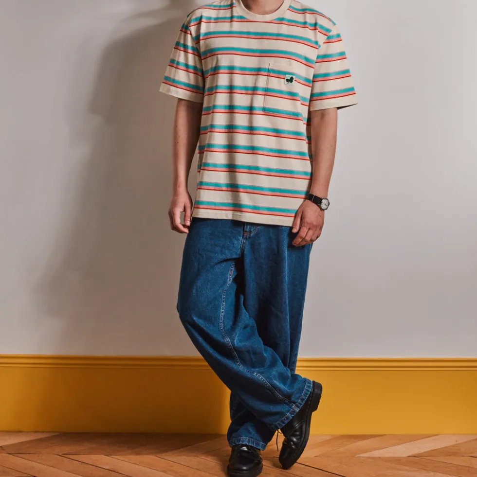 Merci - T-Shirt Vadim Stripes - Rose