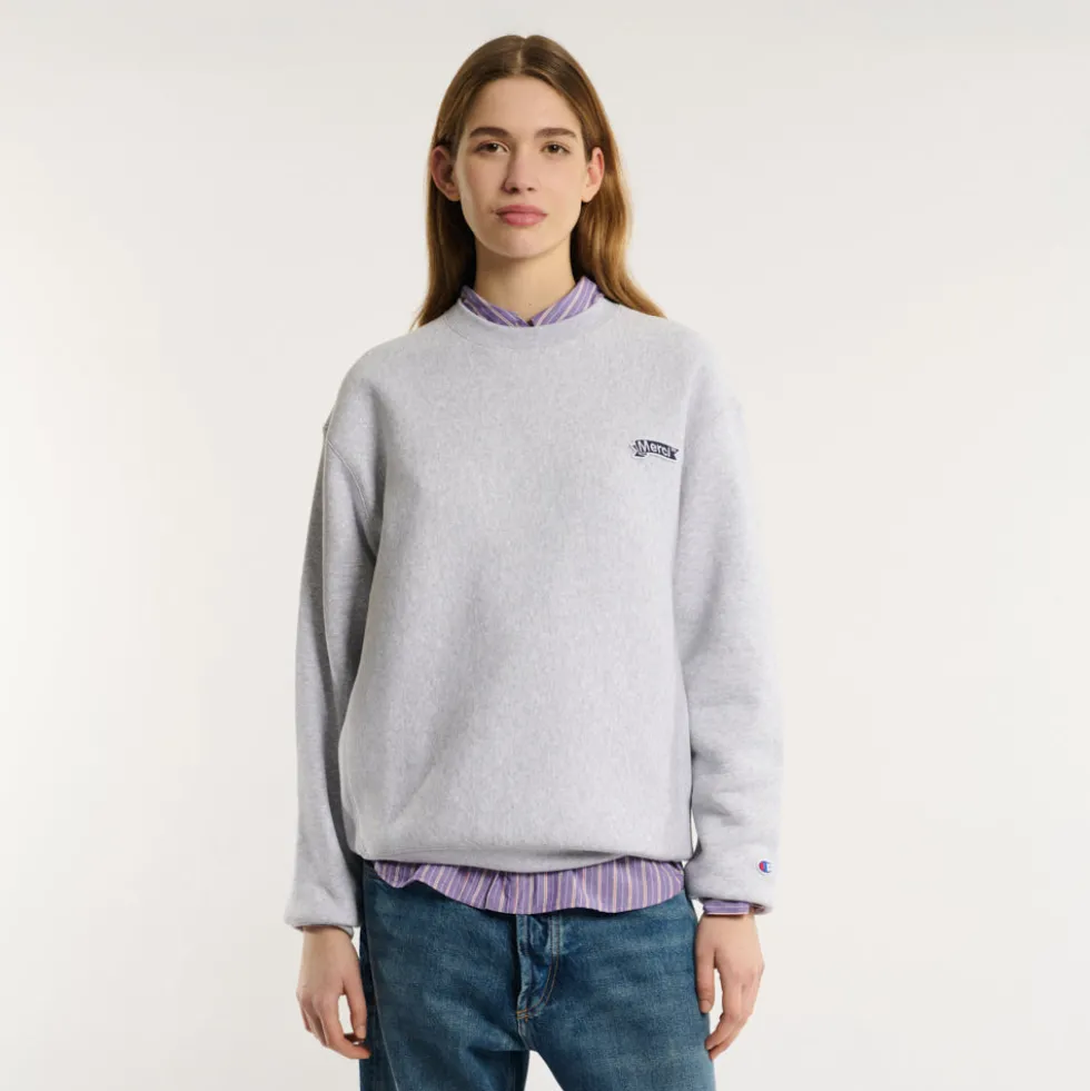 Merci x Champion - Crewneck Merci Patch - Gris