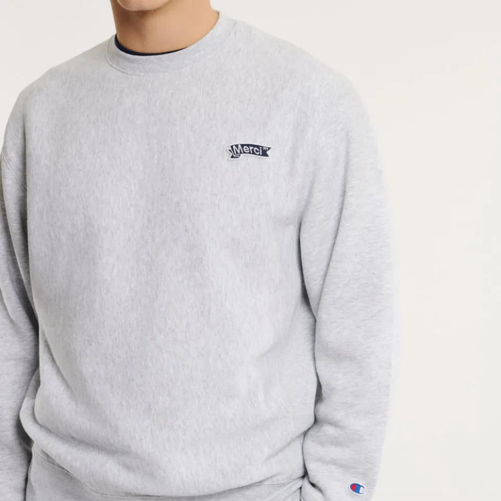 Merci x Champion - Crewneck Merci Patch - Gris