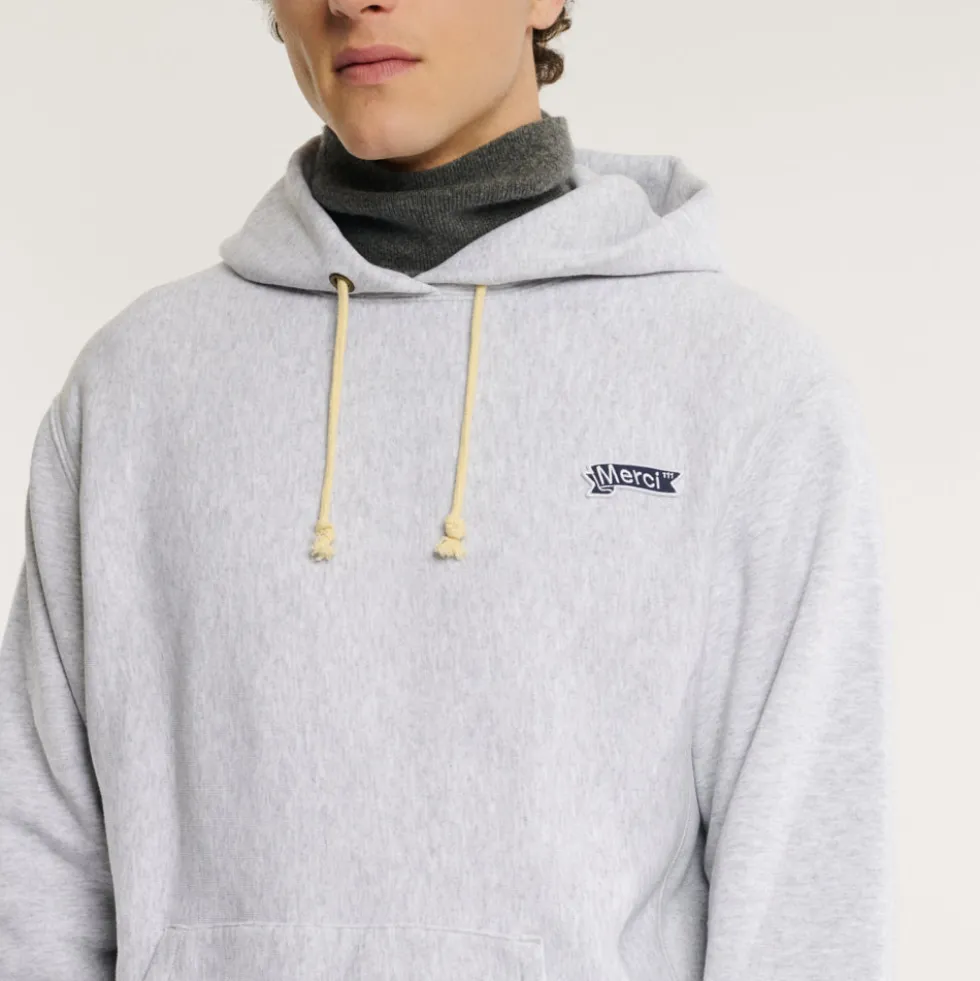Merci x Champion - Sweat à Capuche Merci Patch- Gris