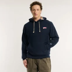 Merci x Champion - Sweat à Capuche Merci Patch - Navy