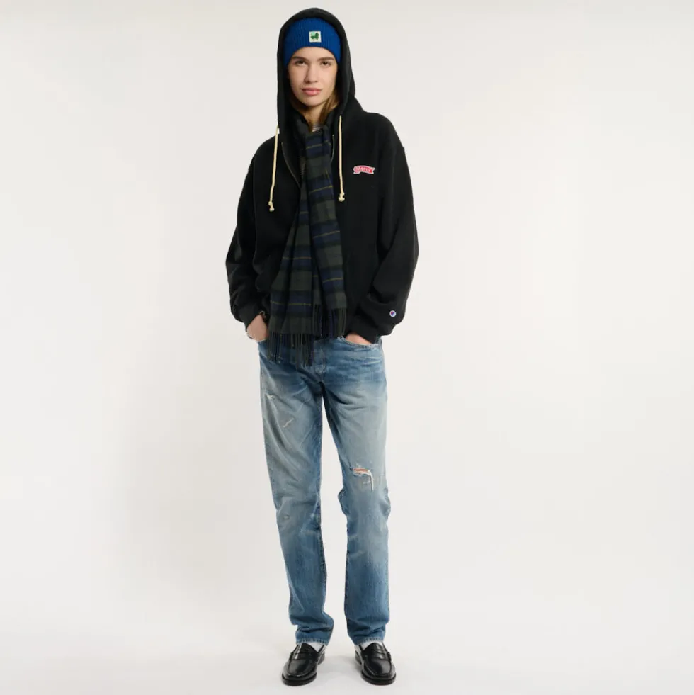 Merci x Champion - Sweat Full Zip Patch - Noir