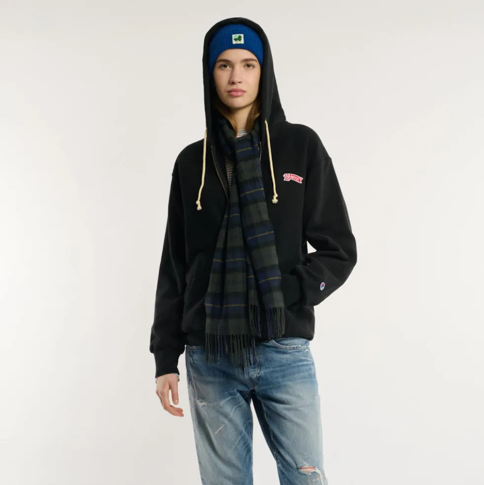 Merci x Champion - Sweat Full Zip Patch - Noir
