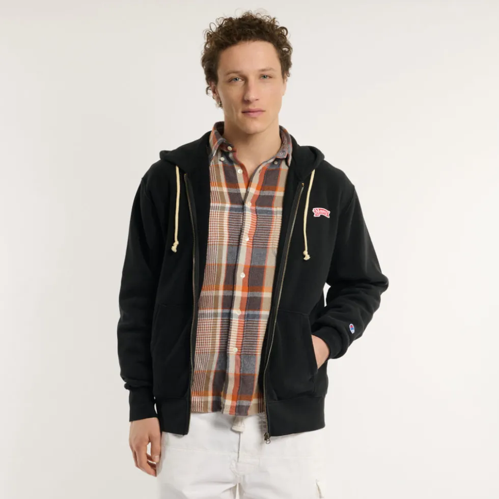 Merci x Champion - Sweat Full Zip Patch - Noir