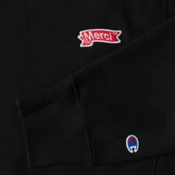 Merci x Champion - Sweat Full Zip Patch - Noir
