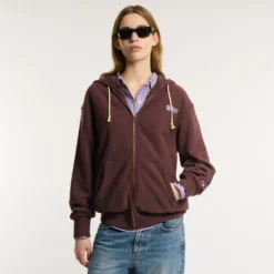 Merci x Champion - Sweat Full Zip Patch - Wine