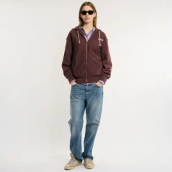 Merci x Champion - Sweat Full Zip Patch - Wine