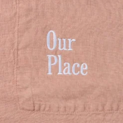 Merci x Our Place - Tablier en lin lavé - Rose Argile