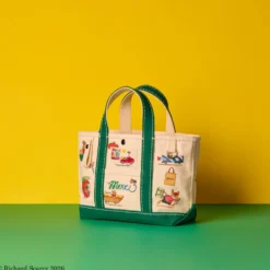 Merci x Richard Scarry - Cabas Candide en canvas - Vert