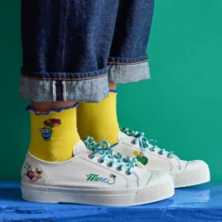 Merci x Richard Scarry - Chaussettes cochon - Jaune