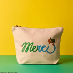 Merci x Richard Scarry - Pochette en coton Merci - Écru