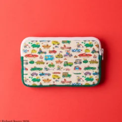 Merci x Richard Scarry - Porte Monnaie Candide Cars - Canvas & vert