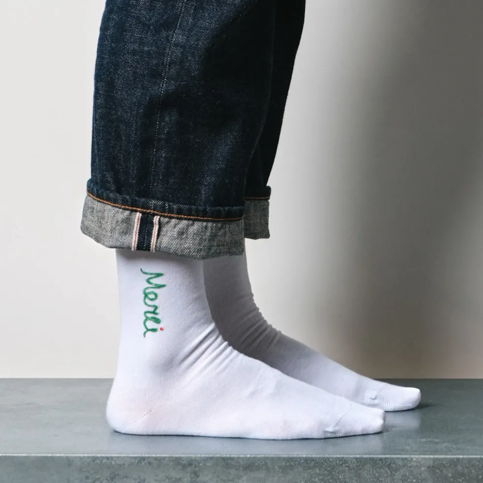 Merci x Shia McShia - Chaussettes Tour Eiffel & Merci