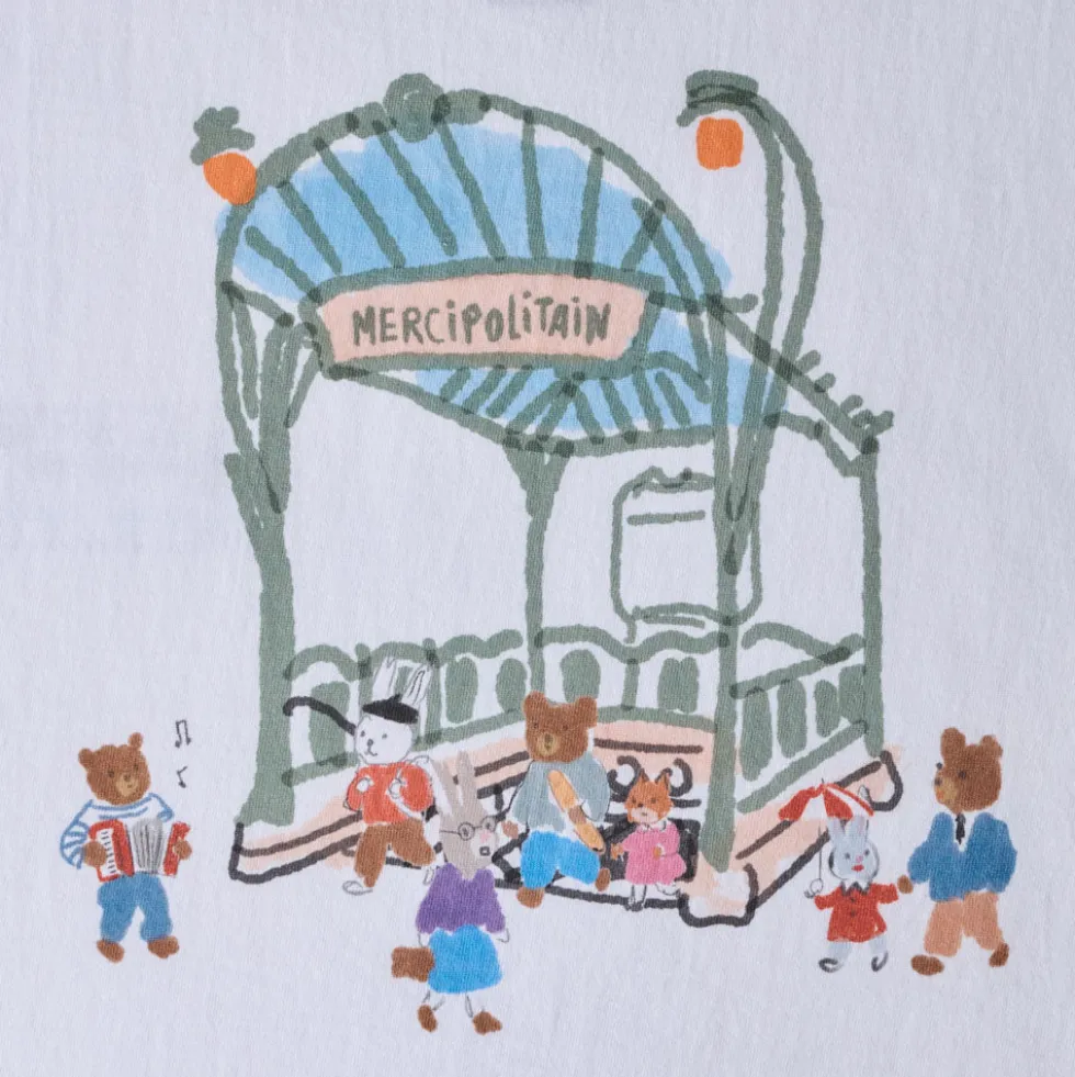 Merci x Shia McShia - T-Shirt Ticket De Metro - Blanc