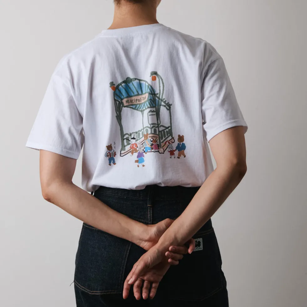 Merci x Shia McShia - T-Shirt Ticket De Metro - Blanc