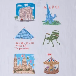 Merci x Shia McShia - T-Shirt Tourist Monument - Blanc