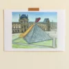 Merci x Travis Chapman - Affiche Launch from the Louvre