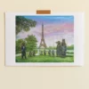 Merci x Travis Chapman - Affiche Eiffel Tower Sunset Wedding