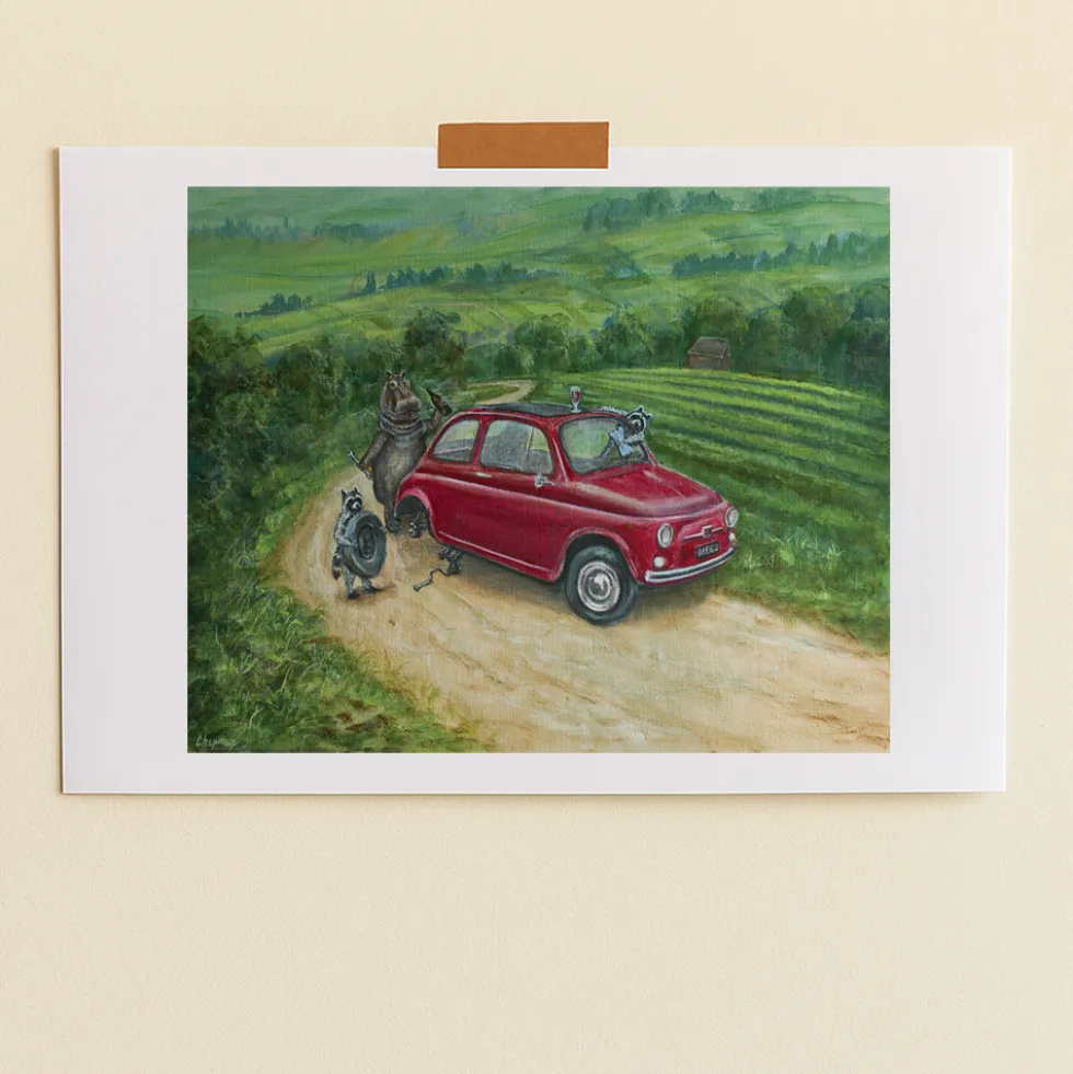 Merci x Travis Chapman - Affiche Pit Stop in Provence