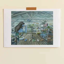 Merci x Travis Chapman - Affiche Shopping for glassware