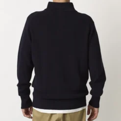 Merz b. Schwanen - Pullover Zip Merino - Marine