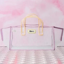 Mimi Salon x Merci - Sac Panier L - Violet & Jaune