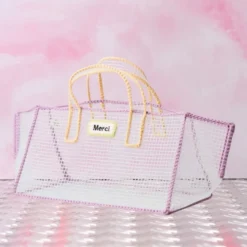 Mimi Salon x Merci - Sac Panier L - Violet & Jaune