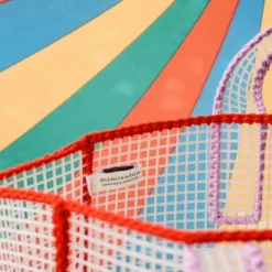 Mimi Salon x Merci - Sac Panier L - Rouge & Violet