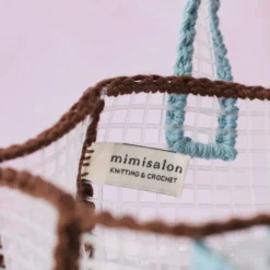 Mimi Salon x Merci - Sac Panier XS - Marron & Bleu
