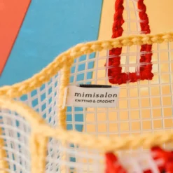 Mimi Salon x Merci - Sac Panier XS - Jaune & Rouge