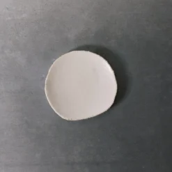 Mini assiette en grès émaillé Wabi - Blanc